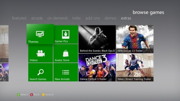 Microsoft, Xbox LIVE, дашборд